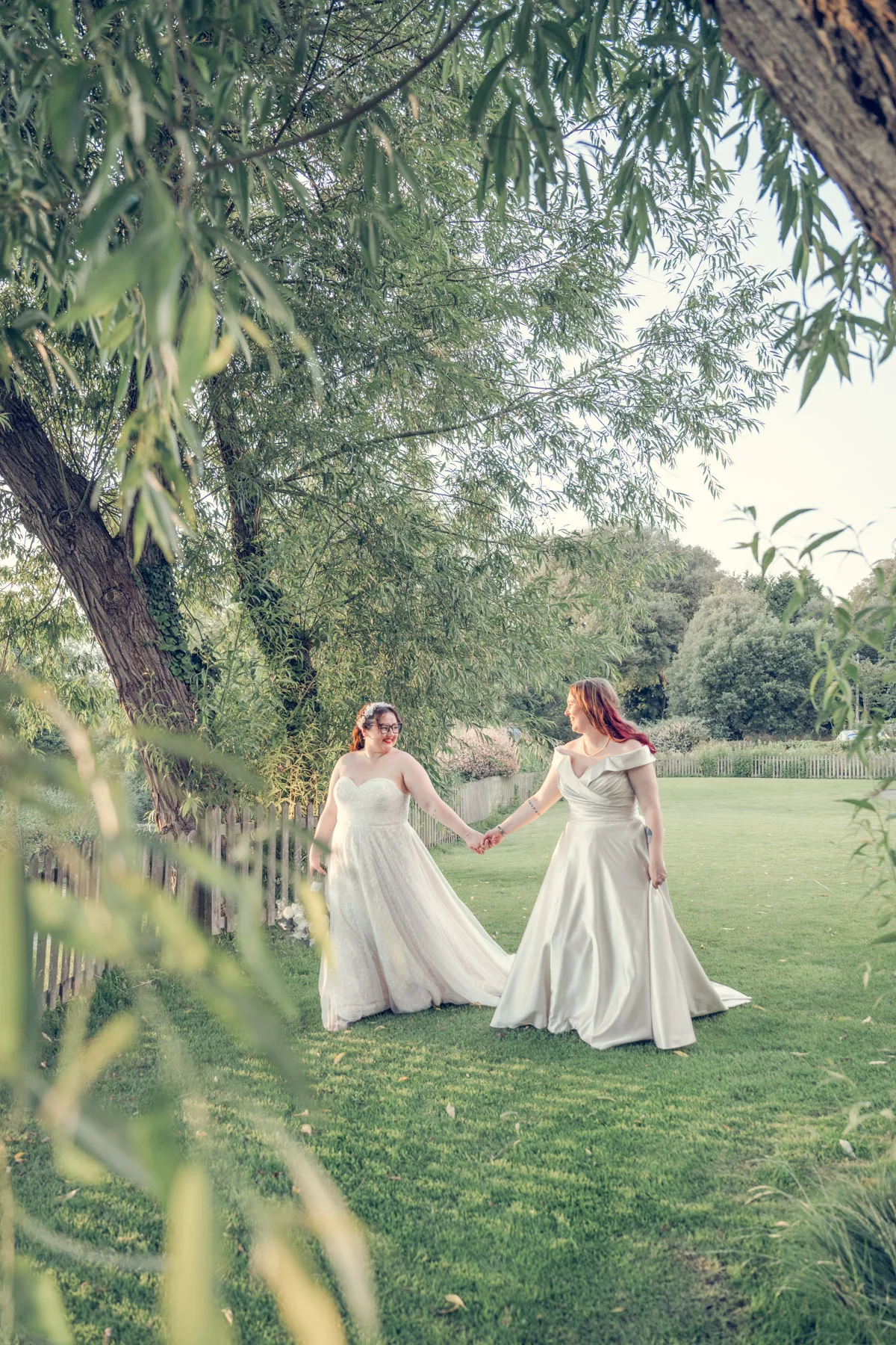 Two Beautiful Brides and a wedding story full of Joy and celebration at Sopley Mill